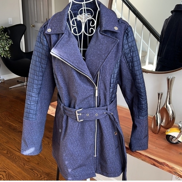 Michael Kors Women Navy Heather Fall/Winter Jacket. Size M. - Picture 3 of 5